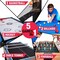 MD Sports 5-in-1 Multi Game Table Billiards Foosball Basketball Table Tennis Slide Hockey for Family Game Room